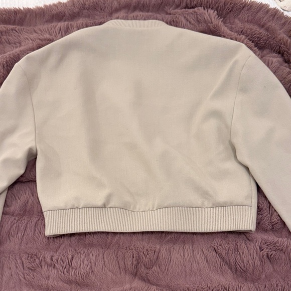 Zara Women's Beige Bomber Jacket - Picture 2 of 2